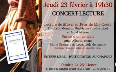 Concert-Lecture “Murer la Peur” autour du texte de Mia Couto
