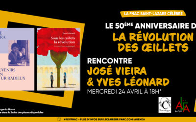 Mercredi 24 avril à 18h – Rencontre croisée avec José Vieira et Yves léonard – Fnac Saint lazare – Paris